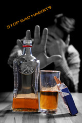 Alkoholiker möchte nicht mehr trinken, stop