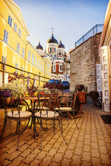 Fototapeta na wymiar Alexander Nevsky Cathedral in Tallinn, Estonia