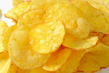 Heap of potato chips