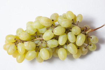 Green grapes on a plate