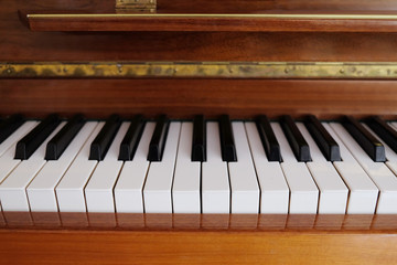 Fototapeta na wymiar Close up keyboard of a piano