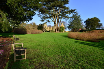 An English country garden in Winter.