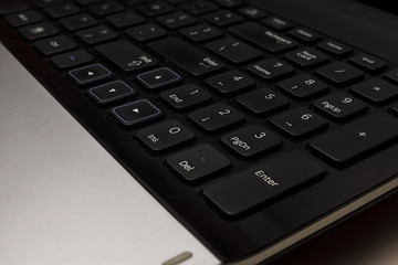 Laptop keyboard. High resolution image.