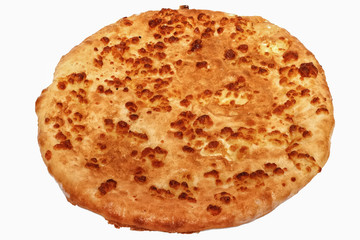 Georgian khachapuri with cheese isolated