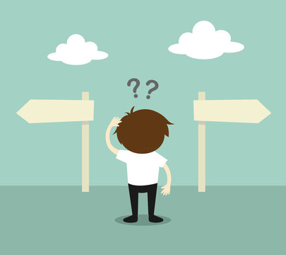 Clipart Making A Decision Cartoon