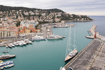 Fototapeta na wymiar Nice port general view