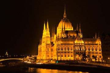 Fototapeta na wymiar Parliament building Budpest by night Hungary