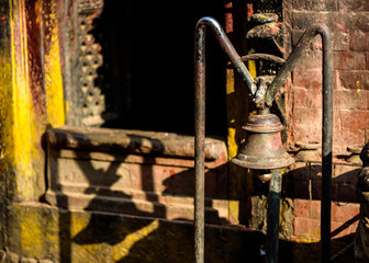 Detail of a hinduist temple in Bhaktapur, Nepal