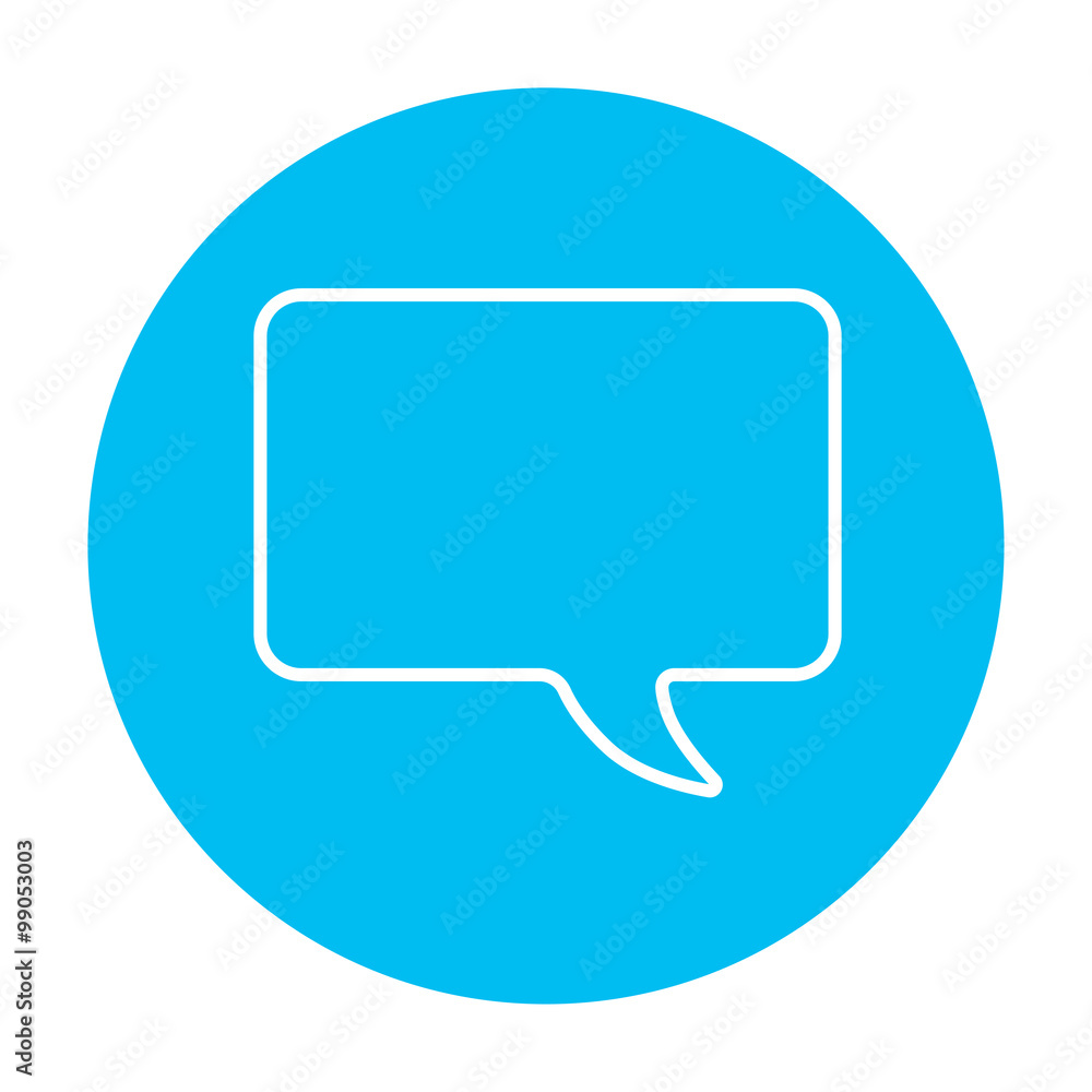 Poster empty speech square line icon.