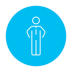 Businessman standing line icon.