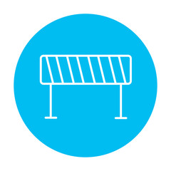 Road barrier line icon.