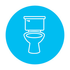 Lavatory bowl line icon