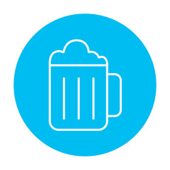 Mug of beer line icon.