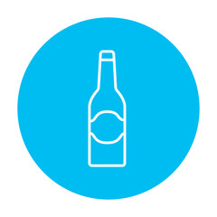 Glass bottle line icon.