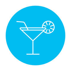 Cocktail glass line icon.