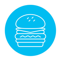 Double burger line icon.