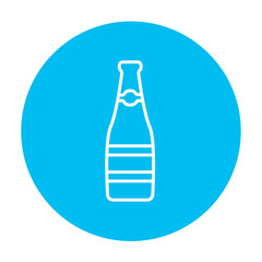 Glass bottle line icon.