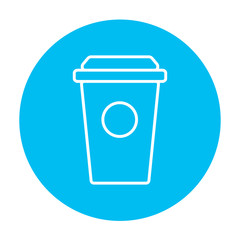 Disposable cup line icon.