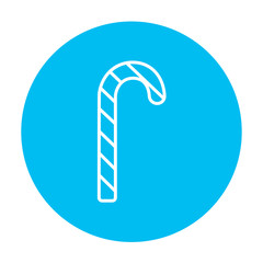 Candy cane line icon.