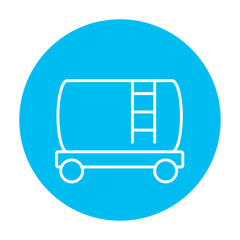 Railway cistern line icon.