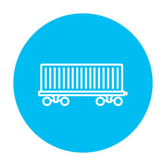 Cargo wagon line icon.