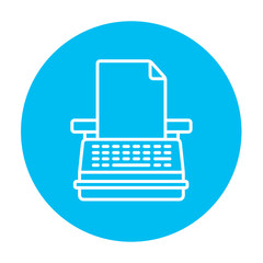 Typewriter line icon.