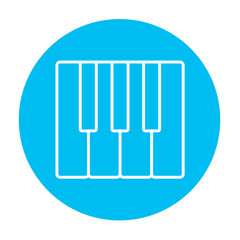 Piano keys line icon.