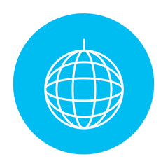 Disco ball line icon.