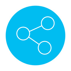 Social network line icon