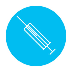Syringe line icon.