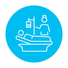 Nursing care line icon.