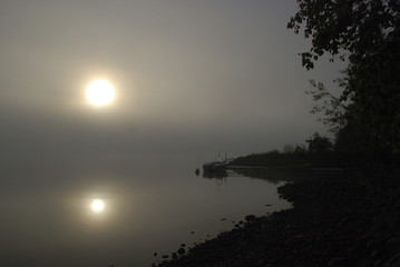 Sun in fog