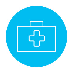 Obraz premium First aid kit line icon.