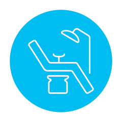 Dental chair line icon.