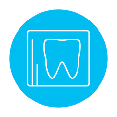 X-ray of tooth line icon.