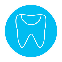 Tooth decay line icon.
