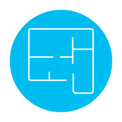 Layout of the house line icon.