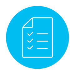 Shopping list line icon.