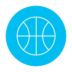 Basketball ball line icon.
