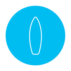 Surfboard line icon.