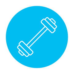 Dumbbell line icon.