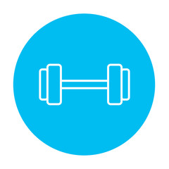 Dumbbell line icon.