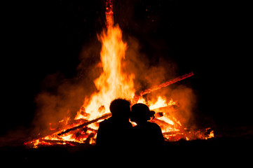 Bonfire Love Couple