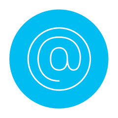 Obraz premium At sign line icon.
