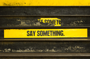 Say something