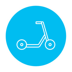 Kick scooter line icon.