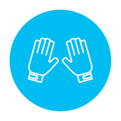 Motorcycle gloves line icon.