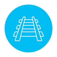 Railway track line icon.