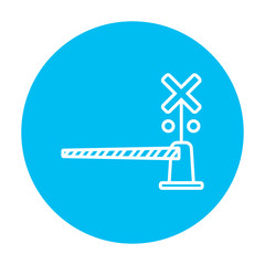 Fototapeta premium Railway barrier line icon.
