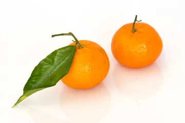 Tragetasche Mandarinen mit Blatt © kokandkok
